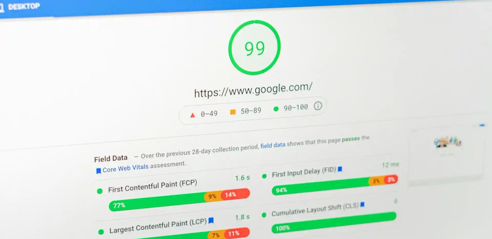 Google PageSpeed score explained for Perth business owners